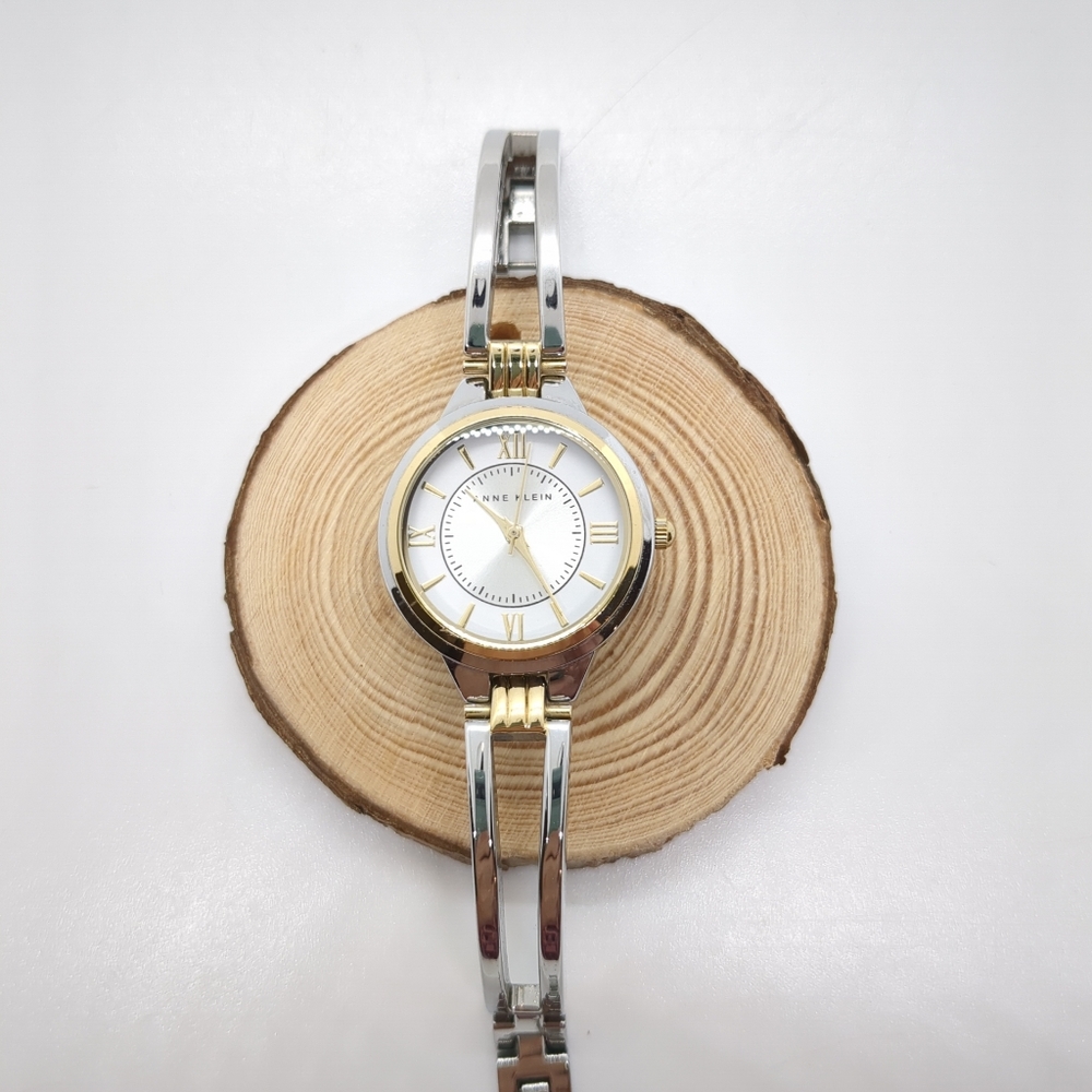 Anne Klein Two Tone Bangle Wristwatch AK1441